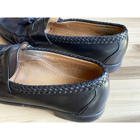 Allen Edmonds Maxfield Black Men\'s 10.5 C Width Slip-On Loafer Leather Tassel main image 6